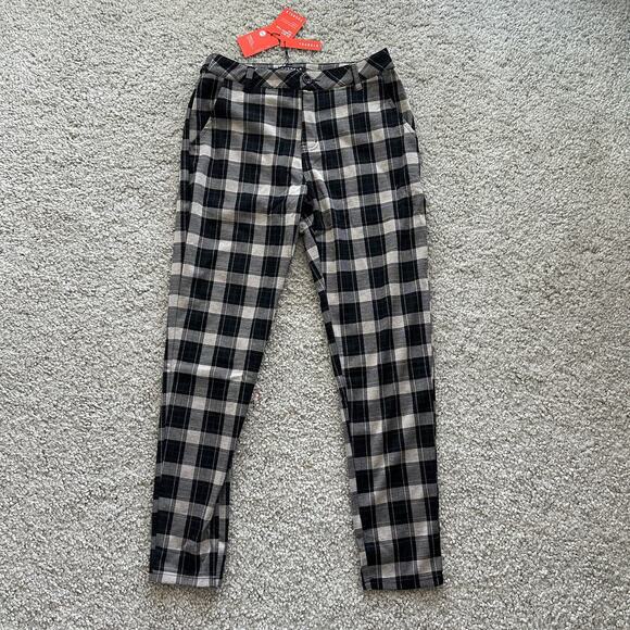 Men's YoungLA Dapper Dress Pants 34x32 BlackPlaid, NWT - Picture 1 of 12
